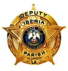 The badge of Sheriff Louis Akal of Iberia Parish, Louisiana